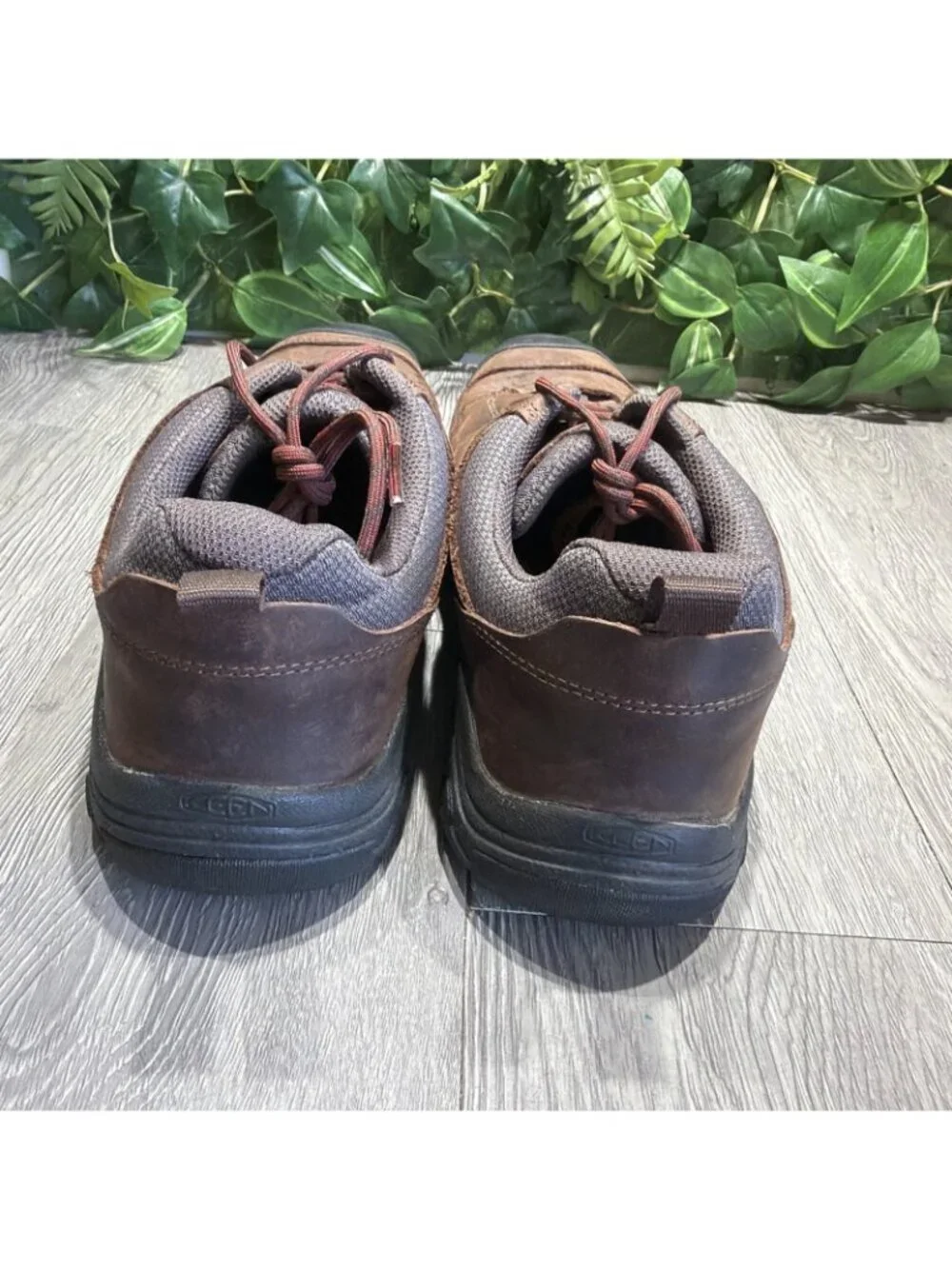 KEEN Targhee III Oxford Hiking Shoes Mens 11.5 WIDE EU 45 Brown Leather Trail